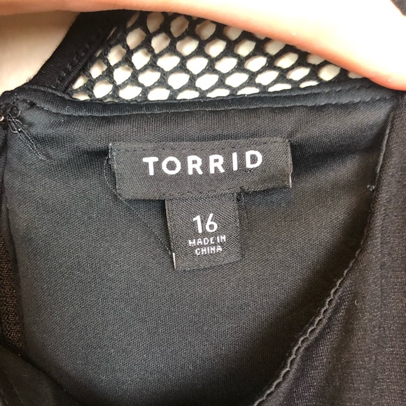 Torrid Mesh collar Pointe Black Dress - Picture 7 of 8